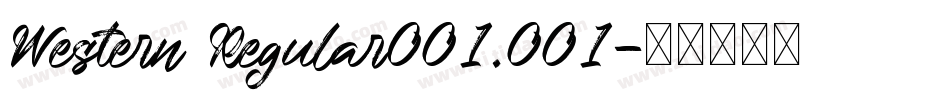 Western Regular001.001字体转换